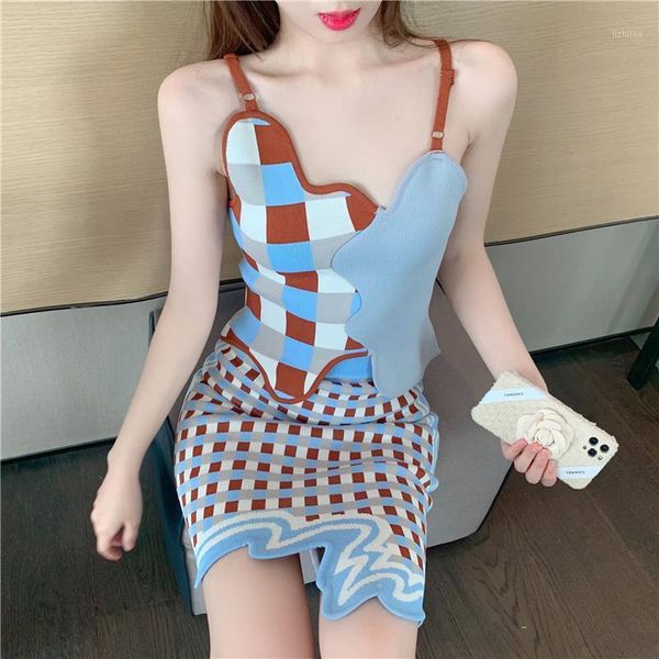 summer dress design sense irregular lattice knit halter waistcoat skirt suit temperament elegant two-piece women camisoles & tanks, Black;white
summer dress design sense irregular lattice knit halter waistcoat skirt suit temperament elegant two-piece women camisoles & tanks, Black;white