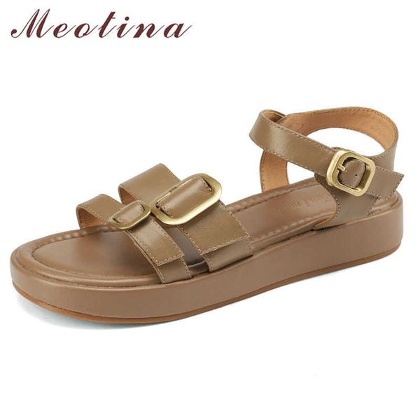 meotina shoes women natural genuine leather sandals buckle flat sandals square toe cow leather ladies footwear summer brown 210608, Black
meotina shoes women natural genuine leather sandals buckle flat sandals square toe cow leather ladies footwear summer brown 210608, Black