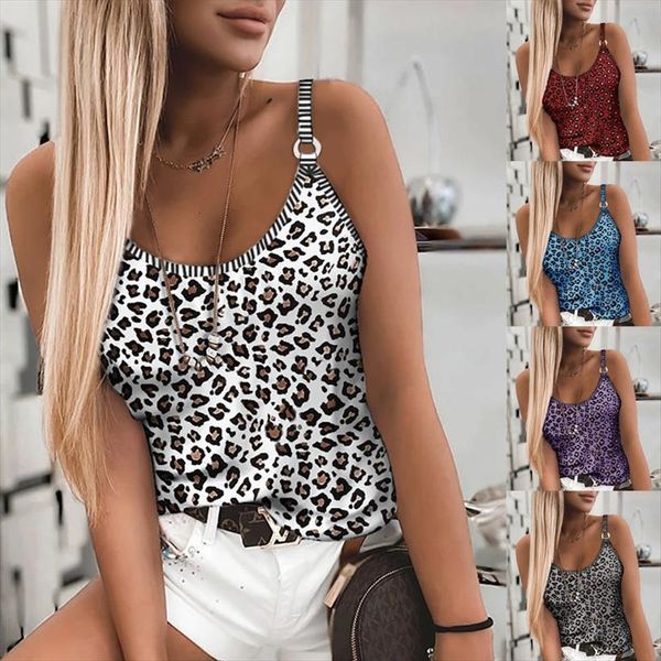 summer clothing casual retro womens tank leopard print fashion all match stretch u neck slim camisole sleeveless top, White
summer clothing casual retro womens tank leopard print fashion all match stretch u neck slim camisole sleeveless top, White