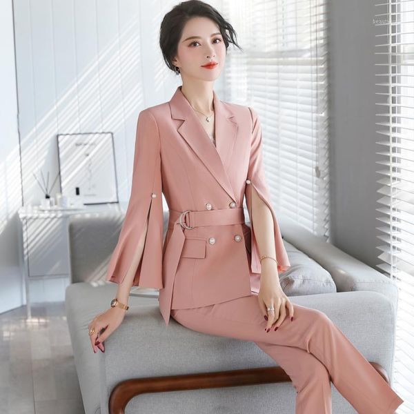 spring summer women suit elegant chic slim double breasted trumpet sleeve belt blazers office lady casual business pants suits women's, White;black
spring summer women suit elegant chic slim double breasted trumpet sleeve belt blazers office lady casual business pants suits women's, White;black