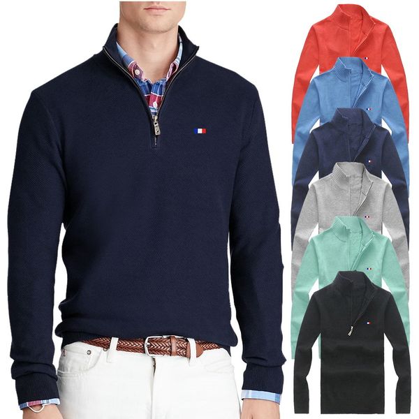 100% cotton men's informal semi zipper knitted sweater, high neck, 8504, White;black
100% cotton men's informal semi zipper knitted sweater, high neck, 8504, White;black