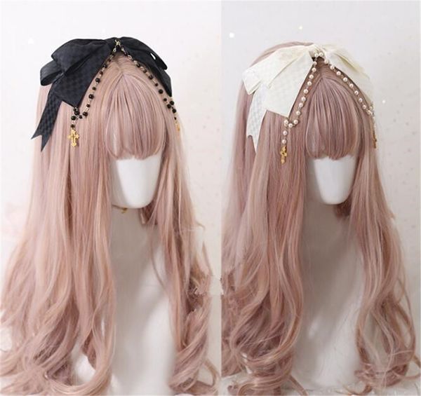 gothic lolita lace trim kc headband pearls bow handwork hair accessories headwear womens headdress d277, Golden;white
gothic lolita lace trim kc headband pearls bow handwork hair accessories headwear womens headdress d277, Golden;white