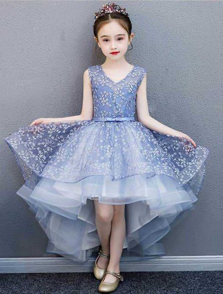 high low girl party dress style embroidered gauze sleeveless perform evening kids clothes e2 210610, Red;yellow
high low girl party dress style embroidered gauze sleeveless perform evening kids clothes e2 210610, Red;yellow