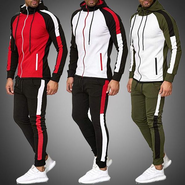 men's tracksuits 2pcs men tracksuit color patchwork zipper hooded coat jacket drawstring long pants trousers casual sports outfits set, Gray
men's tracksuits 2pcs men tracksuit color patchwork zipper hooded coat jacket drawstring long pants trousers casual sports outfits set, Gray
