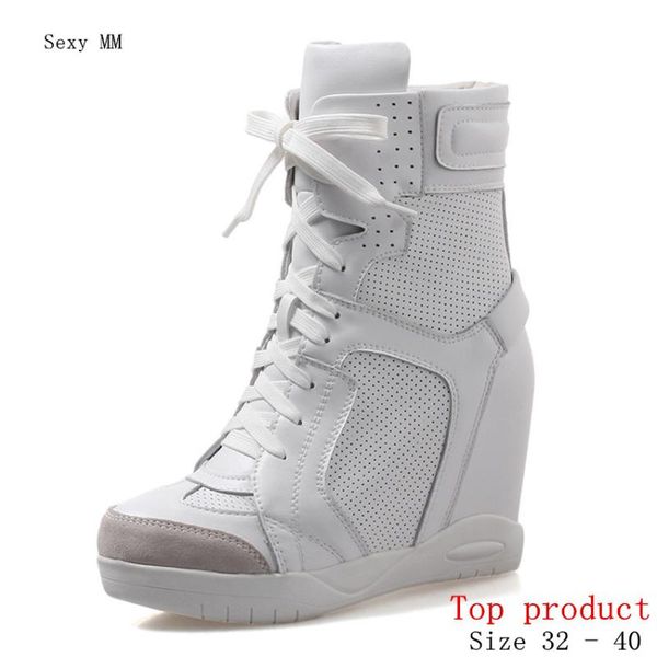 boots platform shoes women wedges ankle height increasing short high heel genuine leather small plus size 32 33 - 40, Black
boots platform shoes women wedges ankle height increasing short high heel genuine leather small plus size 32 33 - 40, Black