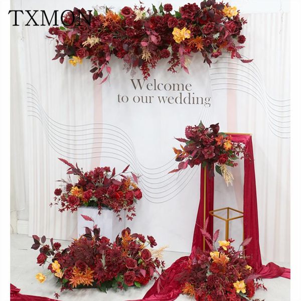 retro red floral custom large-scale wedding scene arrangement flowers row/wall hanging road lead ball weddings silk decorative & wreaths
retro red floral custom large-scale wedding scene arrangement flowers row/wall hanging road lead ball weddings silk decorative & wreaths