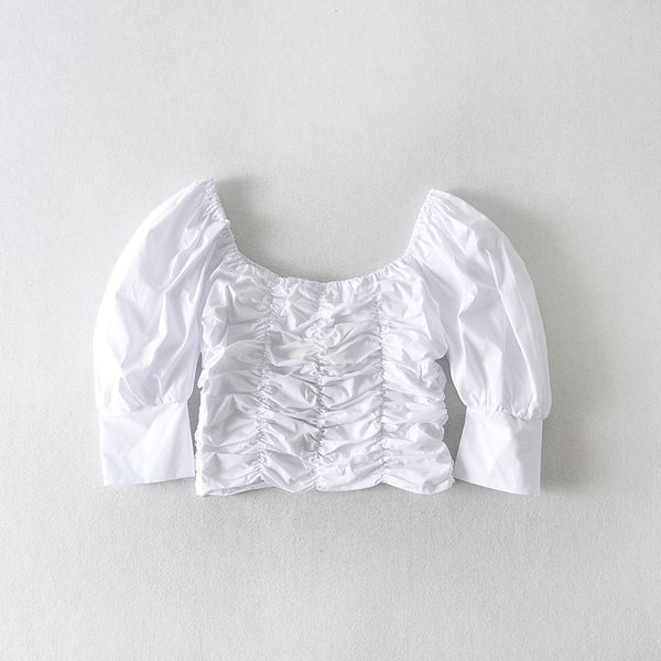 t shirt white french square neck vintage pleated elastic puff sleeves women's shirt navel western sweet chic all-match female
t shirt white french square neck vintage pleated elastic puff sleeves women's shirt navel western sweet chic all-match female