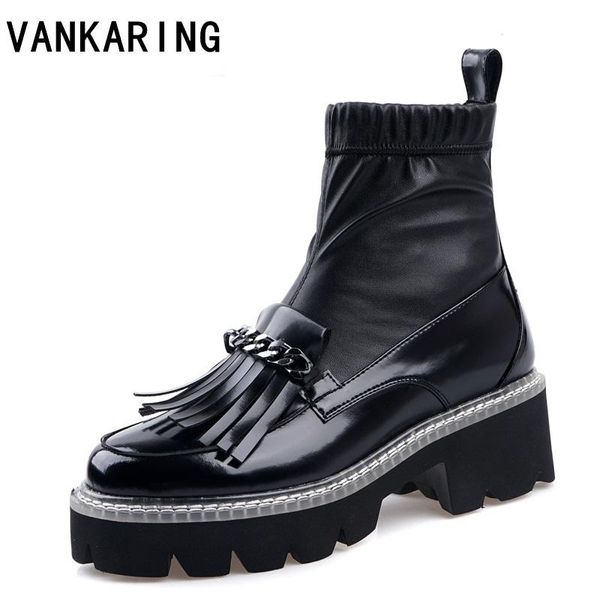 boots genuine leather ankle women ladies fashion tassel brand autumn winter platform women's wedge casual dress shoes woman, Black
boots genuine leather ankle women ladies fashion tassel brand autumn winter platform women's wedge casual dress shoes woman, Black