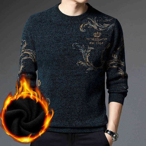 men's autumn winter chenille thickened warm bottoming shirt 21 printed middle-aged and youth fashion men's sweater, White;black
men's autumn winter chenille thickened warm bottoming shirt 21 printed middle-aged and youth fashion men's sweater, White;black