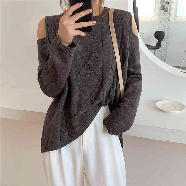 sweater autumn torsion of women's knitted nightgown off the soft shoulder. loose sweater. solid mesh. female ., White;black
sweater autumn torsion of women's knitted nightgown off the soft shoulder. loose sweater. solid mesh. female ., White;black