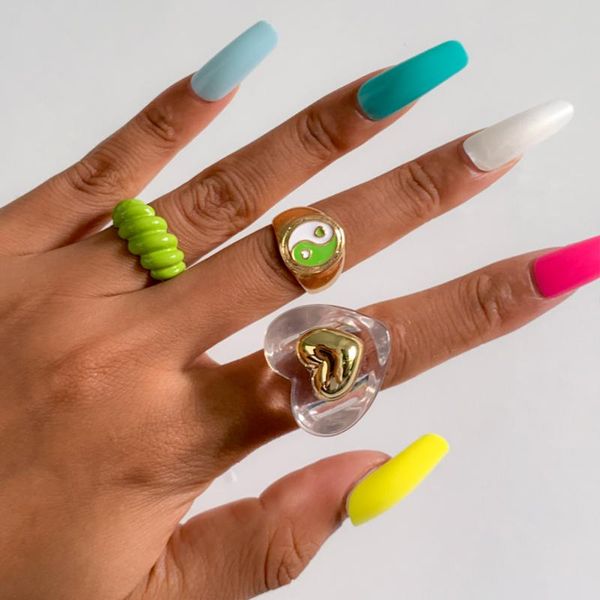 cluster rings ingesight.z 3pcs/set transparent acrylic resin sweet love heart for women statement yin yang tai chi open jewelry, Golden;silver
cluster rings ingesight.z 3pcs/set transparent acrylic resin sweet love heart for women statement yin yang tai chi open jewelry, Golden;silver