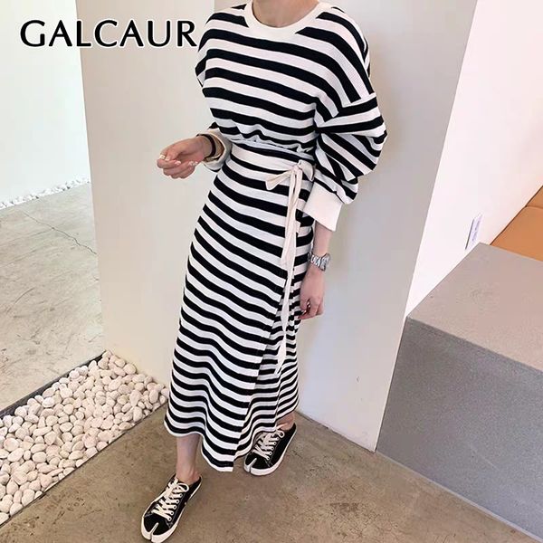 galcaur korean dress for women o neck long sleeve striped hit color loose oversized high waist bandage dresses female 2021 tide, Black;gray
galcaur korean dress for women o neck long sleeve striped hit color loose oversized high waist bandage dresses female 2021 tide, Black;gray