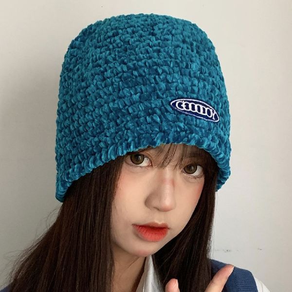 new pumpkin beret women's thick knitting high grade wool hat autumn winter warm versatile size adjustable, Blue;gray
new pumpkin beret women's thick knitting high grade wool hat autumn winter warm versatile size adjustable, Blue;gray