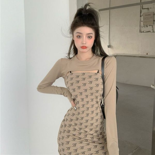 net red street suit temperament spring sweater sling style women's wear, Black
net red street suit temperament spring sweater sling style women's wear, Black