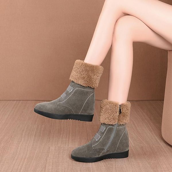 boots 2021 women fashion warm winter snow stylish ankle wedge platform round toe short zapatos, Black
boots 2021 women fashion warm winter snow stylish ankle wedge platform round toe short zapatos, Black