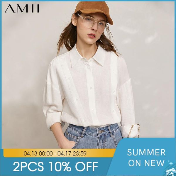 amii minimalism spring summer women's offical lady 100%linen irregular hem female blouse causal women shirt 12170022 t-shirt, White
amii minimalism spring summer women's offical lady 100%linen irregular hem female blouse causal women shirt 12170022 t-shirt, White