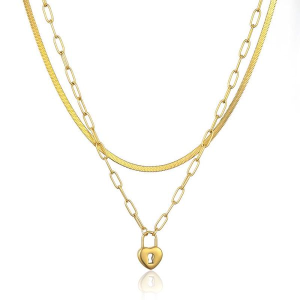 chains stainless steel double-layer hanging lock necklace snake chain width 3mm length 40cm extension 5cm paper clip 4mm l, Silver
chains stainless steel double-layer hanging lock necklace snake chain width 3mm length 40cm extension 5cm paper clip 4mm l, Silver