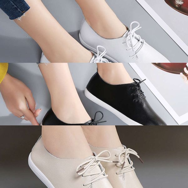casual shoes 2021 new casual lace up women's leather soft sole small white fashion single nurse student bean ei7b, Black
casual shoes 2021 new casual lace up women's leather soft sole small white fashion single nurse student bean ei7b, Black