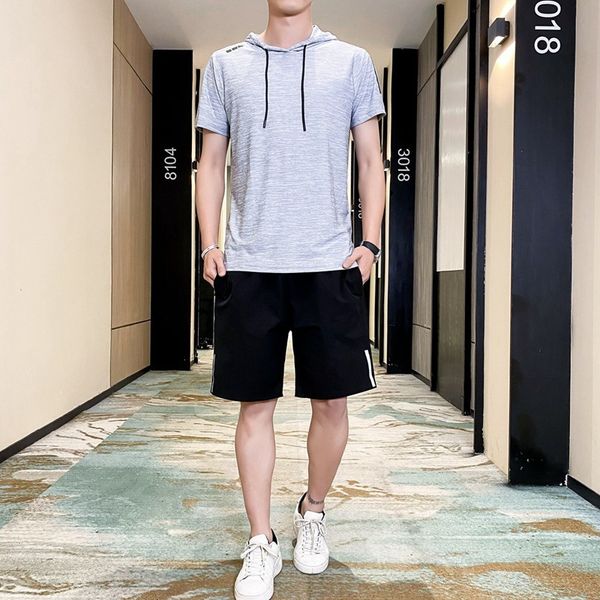 fashion men's tracksuits 2021 short sleeve t-shirt shorts sports suit outdoor running loose two piece sweater hooded, Gray
fashion men's tracksuits 2021 short sleeve t-shirt shorts sports suit outdoor running loose two piece sweater hooded, Gray