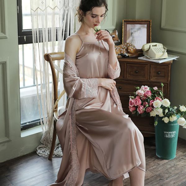 pyjamas robe nightgown elegant woman retro 2 piece set ladies ing gown pu5e, Black;white
pyjamas robe nightgown elegant woman retro 2 piece set ladies ing gown pu5e, Black;white