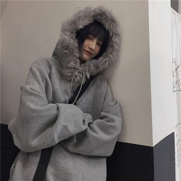 korean pullover hoodie mens plus velvet padded hoodies men's warm fashion casual fur collar hooded sweatshirt men streetwear & sweatshi, Black
korean pullover hoodie mens plus velvet padded hoodies men's warm fashion casual fur collar hooded sweatshirt men streetwear & sweatshi, Black