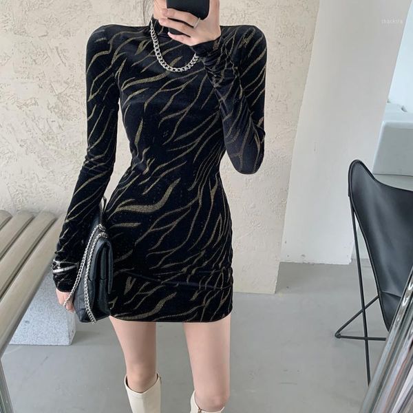 black zebra women dresses turtleneck long-sleeved slim mini bud club style female clothing casual, Black;gray
black zebra women dresses turtleneck long-sleeved slim mini bud club style female clothing casual, Black;gray