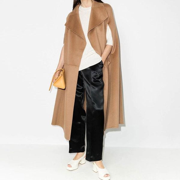 women's wool & blends ladies double-sided woolen coat 2021 autumn winter cashmere blend loose fashion female long, Black
women's wool & blends ladies double-sided woolen coat 2021 autumn winter cashmere blend loose fashion female long, Black