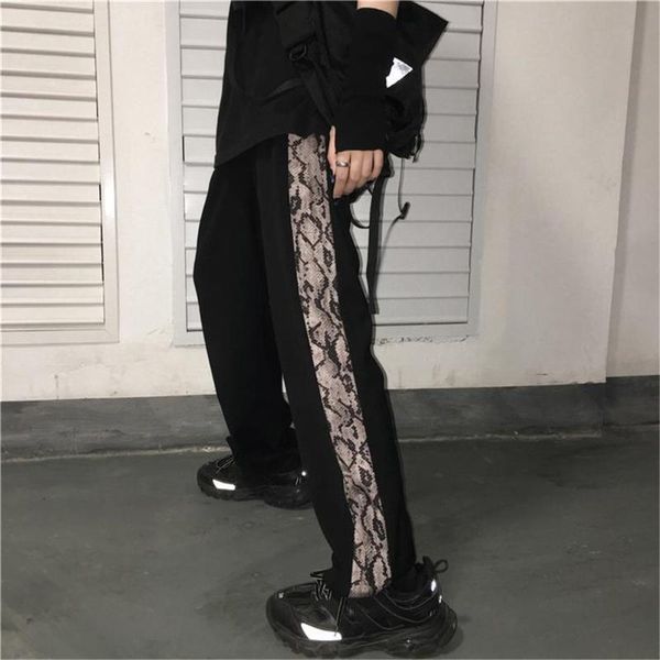 women's pants & capris 2021 cool snake trousers black autumn mens funny loose sweatpants hip hop girl straight korean gothic punk femal, Black;white
women's pants & capris 2021 cool snake trousers black autumn mens funny loose sweatpants hip hop girl straight korean gothic punk femal, Black;white