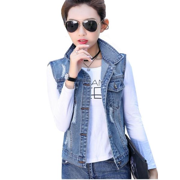 women's vests spring summer women denim jacket sleeveless outerwear korean all-match short jeans vest waistcoats single-breasted casual, Black;white
women's vests spring summer women denim jacket sleeveless outerwear korean all-match short jeans vest waistcoats single-breasted casual, Black;white