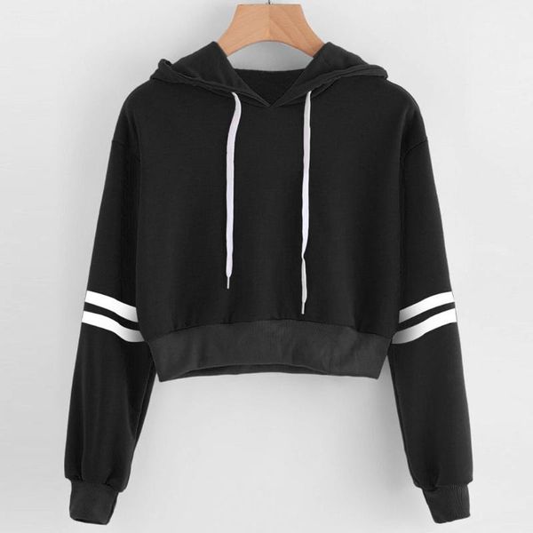 streatwear women striped long sleeve sweatshirt short pullover crop autumn winter hoodie sweatshirts for girls women's hoodies &, Black
streatwear women striped long sleeve sweatshirt short pullover crop autumn winter hoodie sweatshirts for girls women's hoodies &, Black