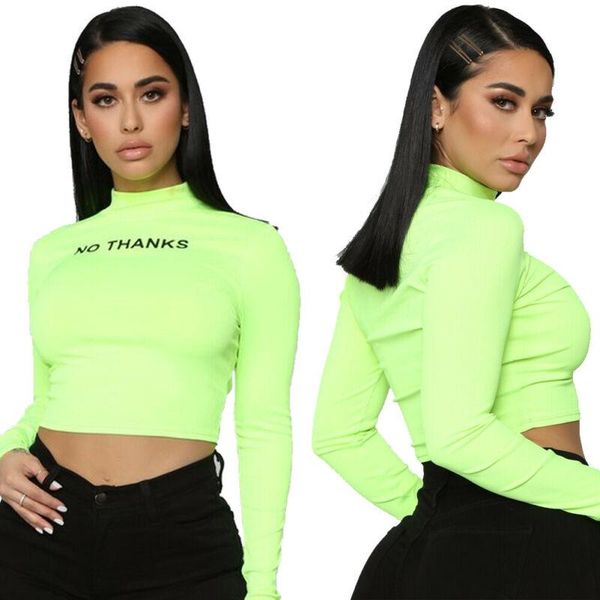 women's t-shirt fashion long sleeve stretch solid color letter round neck shirt, White
women's t-shirt fashion long sleeve stretch solid color letter round neck shirt, White