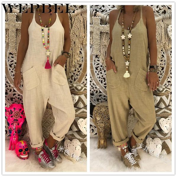 women summer loose playsuit casual solid color sleeveless halter pocket jumpsuit with romper jumper women's jumpsuits & rompers, Black;white
women summer loose playsuit casual solid color sleeveless halter pocket jumpsuit with romper jumper women's jumpsuits & rompers, Black;white