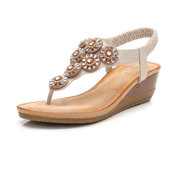sandals 2021 women's summer bohemia thick platform wedge shoes crystal gladiator rome woman beach casual elastic band female, Black
sandals 2021 women's summer bohemia thick platform wedge shoes crystal gladiator rome woman beach casual elastic band female, Black