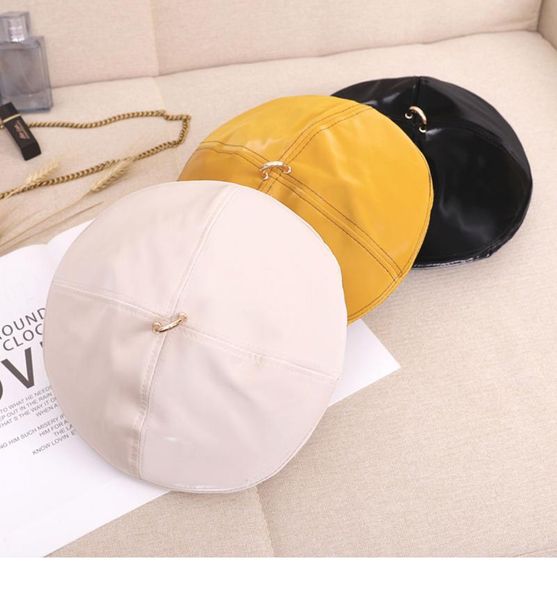 berets 2021 beret female pu leather autumn and winter ring patent painter hat british retro pumpkin tide women, Blue;gray
berets 2021 beret female pu leather autumn and winter ring patent painter hat british retro pumpkin tide women, Blue;gray