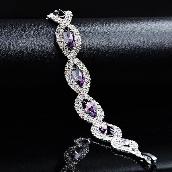 charm bracelets wedding bracelet for women purple blue austrian crystal & bangles fashion silver color bridal jewelry, Golden;silver
charm bracelets wedding bracelet for women purple blue austrian crystal & bangles fashion silver color bridal jewelry, Golden;silver