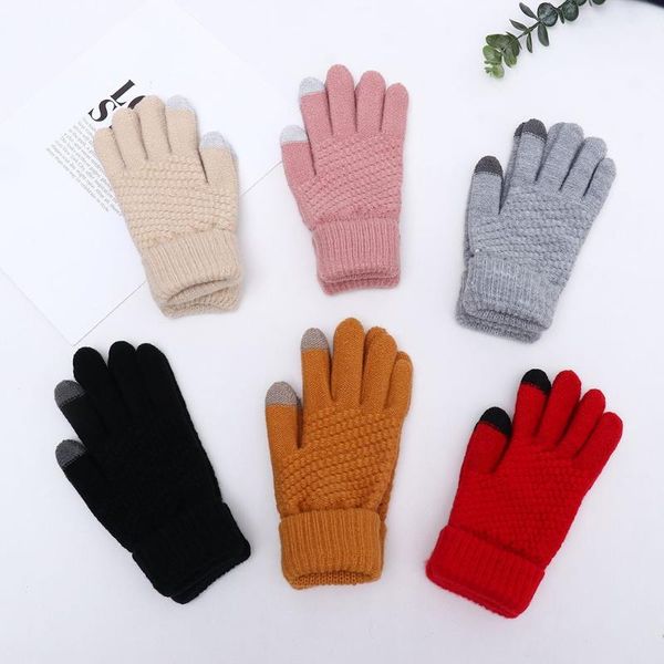 sports gloves girls boys imitation cashmere thicken winter warm knitted wool mittens full finger women touch screen, Black
sports gloves girls boys imitation cashmere thicken winter warm knitted wool mittens full finger women touch screen, Black