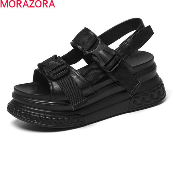 morazora summer arrival women sandals genuine leather ladies casual shoes fashion thick bottom platform sandals for woman 210506, Black
morazora summer arrival women sandals genuine leather ladies casual shoes fashion thick bottom platform sandals for woman 210506, Black