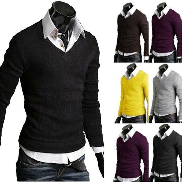 men's sweaters men winter solid v neck knitted jumper pullover sweater long sleeve knitwear, White;black
men's sweaters men winter solid v neck knitted jumper pullover sweater long sleeve knitwear, White;black