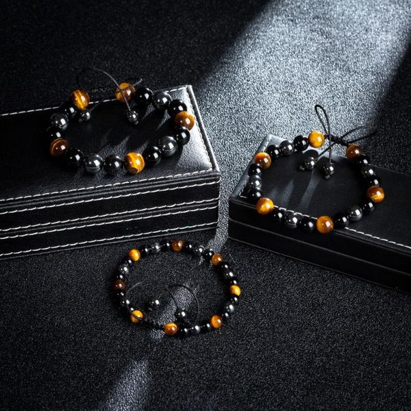 tennis natural hematite obsidian tiger eye stones couple wrap bracelets handmade braided bangles 6mm 8mm 10mm beads options, Golden;silver
tennis natural hematite obsidian tiger eye stones couple wrap bracelets handmade braided bangles 6mm 8mm 10mm beads options, Golden;silver