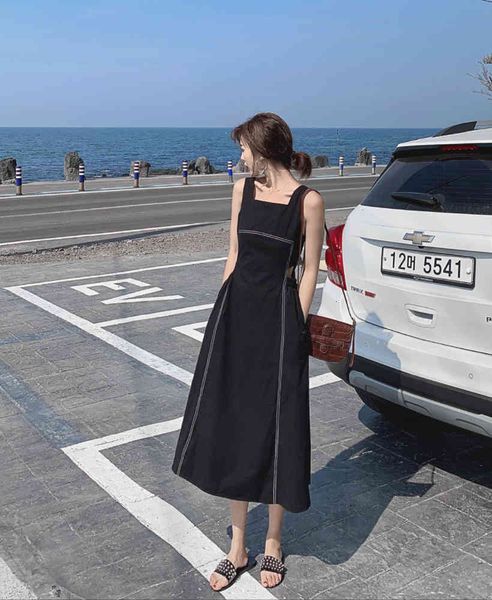 dress retro french summer niche design sense on the sleeveless knee swollen waist, Black;gray
dress retro french summer niche design sense on the sleeveless knee swollen waist, Black;gray