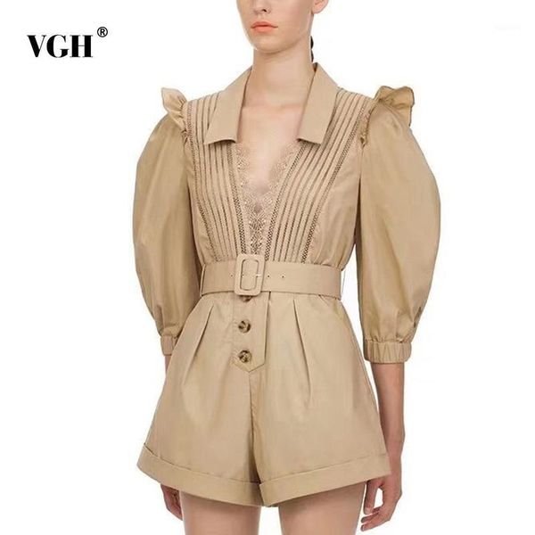 women's jumpsuits & rompers vgh casual patchwork lace women short jumpsuit v neck lantern sleeve high waist with sashes hollow out play, Black;white
women's jumpsuits & rompers vgh casual patchwork lace women short jumpsuit v neck lantern sleeve high waist with sashes hollow out play, Black;white
