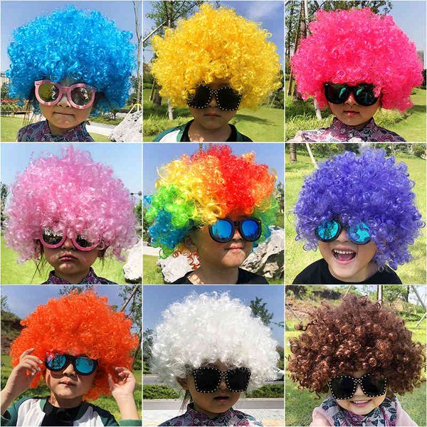 wig children's colorful explosive kindergarten dress up funny clown head props performance hair cover, Black
wig children's colorful explosive kindergarten dress up funny clown head props performance hair cover, Black