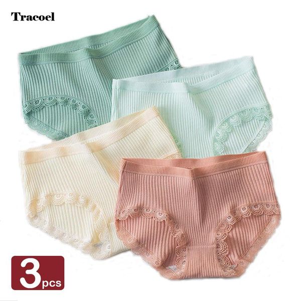 women's panties tracoel 3pcs/pack mid rise cotton for women lace soft plus big size elastic briefs antibacterial ladies underwear, Black;pink
women's panties tracoel 3pcs/pack mid rise cotton for women lace soft plus big size elastic briefs antibacterial ladies underwear, Black;pink