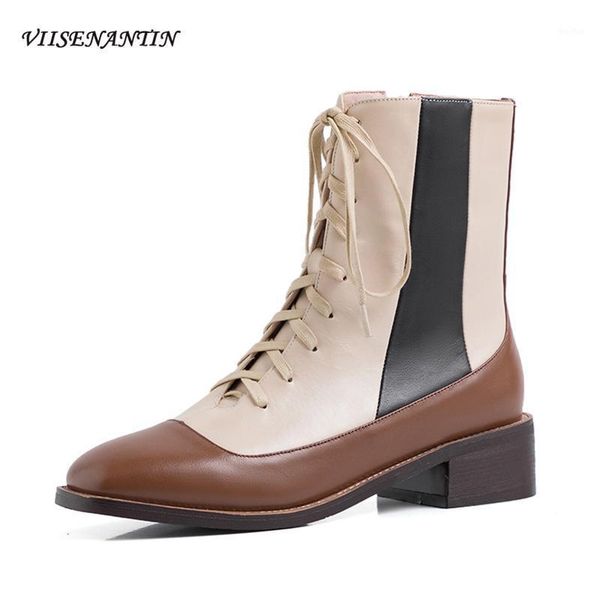 boots british style retro square toe color matching lace medium thick heel leather female handsome short women fashion1, Black
boots british style retro square toe color matching lace medium thick heel leather female handsome short women fashion1, Black