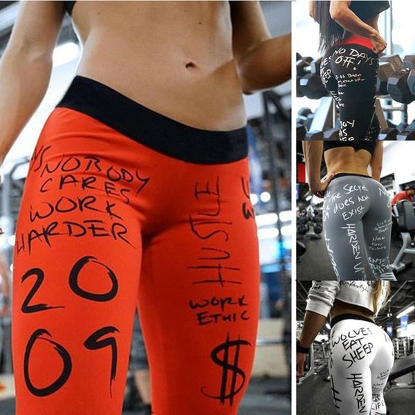 letter print fitness outfit stretchy soft outdoor sports trousers solid color yoga leggings breathable jogger pants, White;red
letter print fitness outfit stretchy soft outdoor sports trousers solid color yoga leggings breathable jogger pants, White;red