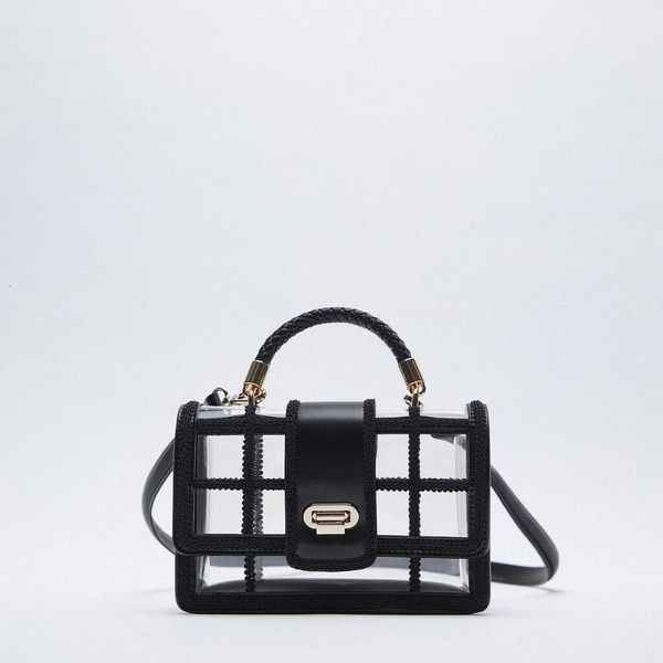 women's bag 2021 black transparent lace plastic one shoulder portable menger lattice buckle
women's bag 2021 black transparent lace plastic one shoulder portable menger lattice buckle