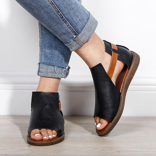 women flat peep toe sandals hook loop gladiator summer ladies fashion open rome shoes female casual style plus size, Black
women flat peep toe sandals hook loop gladiator summer ladies fashion open rome shoes female casual style plus size, Black