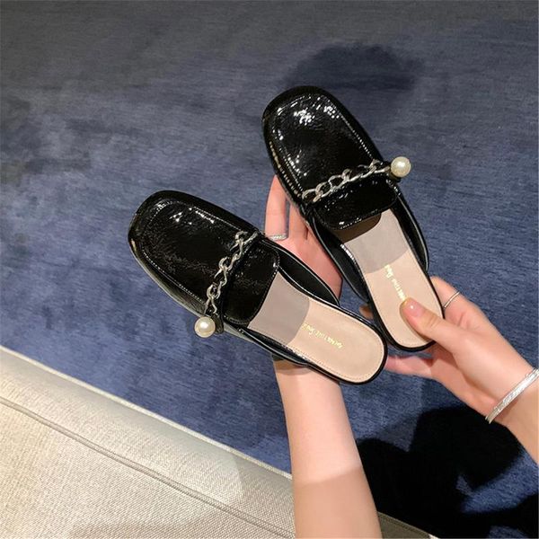 slippers kmeioo autumn fashion shoes women flat sandals pearl mule slides slip-on outside sliipers flats, Black
slippers kmeioo autumn fashion shoes women flat sandals pearl mule slides slip-on outside sliipers flats, Black
