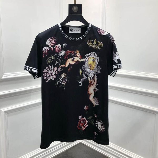t shirts spring 19ss fashion tees angel flower floral crown print tee t shirt for men cotton famous brand clothing retro, White;black
t shirts spring 19ss fashion tees angel flower floral crown print tee t shirt for men cotton famous brand clothing retro, White;black