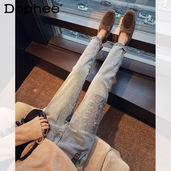 women's jeans diamond high waist women loose slimming straight denim pants trendy 2021 autumn and winter long trousers street, Blue
women's jeans diamond high waist women loose slimming straight denim pants trendy 2021 autumn and winter long trousers street, Blue